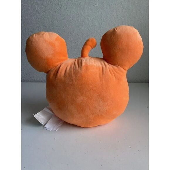 Disney Mickey Mouse Halloween Jack O Lantern Pumpkin Plush Pillow NEW - Picture 7 of 12